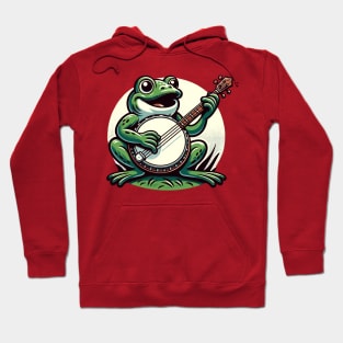 Frog playing the banjo Hoodie